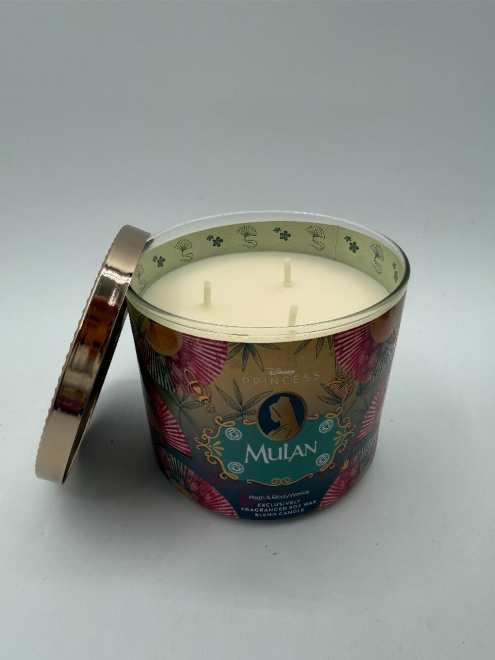 Bath & Body Works Disney Princess MULAN 3-Wick Scented Candle 14.5 oz. NEW